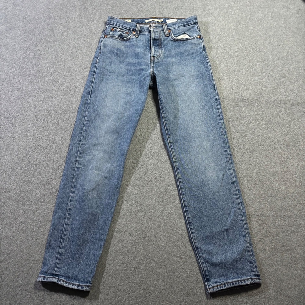 Levi's Premium Denim Wedgie Icon Fit Jeans Womens 26 Blue High Rise Straight Leg